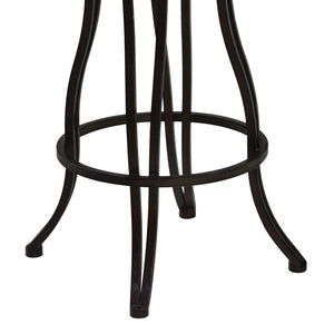 HomeRoots 26" Elegant Espresso Swivel Counter Bar Chair with Vintage Scroll-Back Design for Stylish Comfort 477206