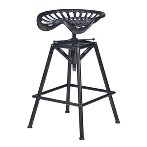 Homeroots 26" Copper Iron Backless Counter Height Bar Chair   477230