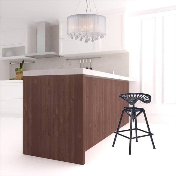 Homeroots 26" Copper Iron Backless Counter Height Bar Chair   477230