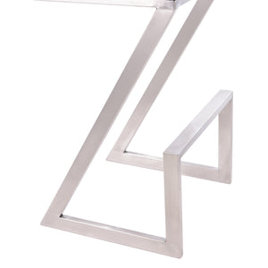 Homeroots 26" Gray And Silver Iron Backless Counter Height Bar Chair   477236