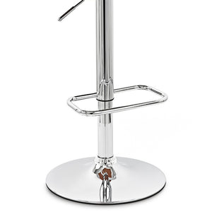 Homeroots 23" Black And Silver Iron Swivel Low Back Adjustable Height Bar Chair   477249