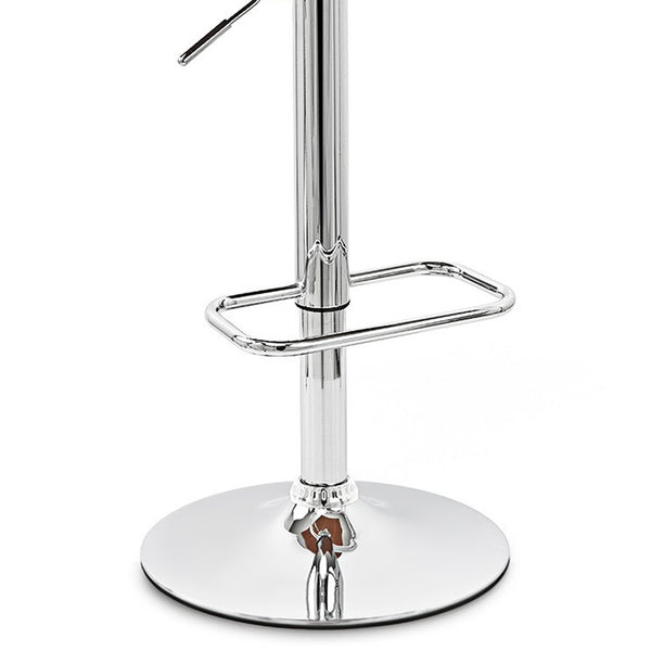 Homeroots 23" Black And Silver Iron Swivel Low Back Adjustable Height Bar Chair   477249