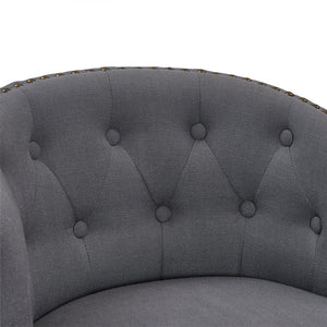 Homeroots 30" Gray And Espresso Solid Wood Swivel Low Back Bar Height Bar Chair   477292