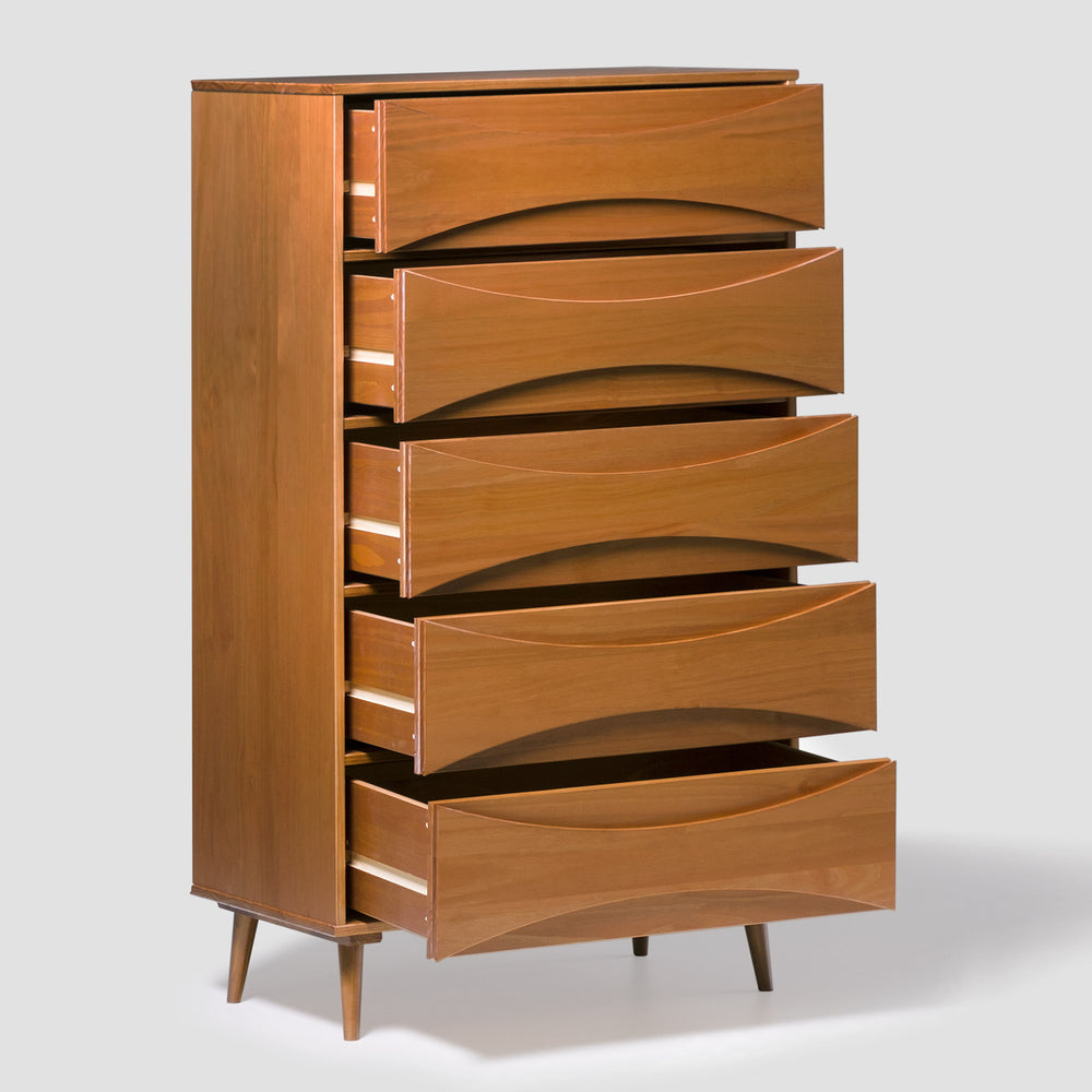 30" Atticus 5 Drawer Chest BR5DATTDRCA-T Caramel BR5DATTDRCA-T Walker Edison