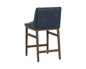 Sunpan HALDEN Modern Counter Stool with Bravo Admiral Faux Leather, Rustic Bronze Frame - Stylish & Durable 112253