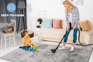 English Elm Payas Medallion Area Rug 5X7 In Cream/Beige – Stylish, Stain-Resistant, Family-Friendly Flooring Solution B189P183566-GIGA