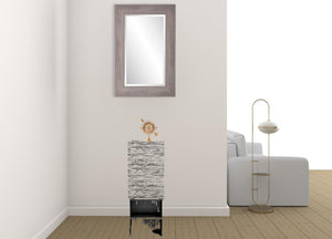 HomeRoots 32" Smoky Gray Oak Accent Cabinet – Stylish Storage Solution with Three Shelves for Modern Spaces 477594
