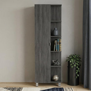 20 Inch Wooden Single Door Accent Cabinet Compact Living Room Storage Solution