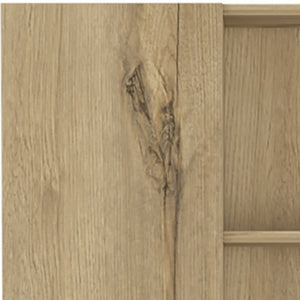 Homeroots 62" Oak Wood Pantry Cabinet - Stylish Storage Solution For Modern Homes With Ample Space & Warmth  Particle Board 477598