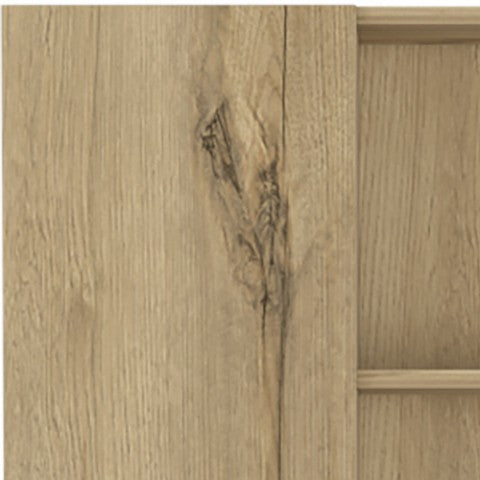 Homeroots 62" Oak Wood Pantry Cabinet - Stylish Storage Solution For Modern Homes With Ample Space & Warmth  Particle Board 477598