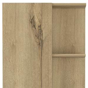 Homeroots 62" Oak Wood Pantry Cabinet - Stylish Storage Solution For Modern Homes With Ample Space & Warmth  Particle Board 477598