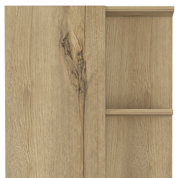 Homeroots 62" Oak Wood Pantry Cabinet - Stylish Storage Solution For Modern Homes With Ample Space & Warmth  Particle Board 477598