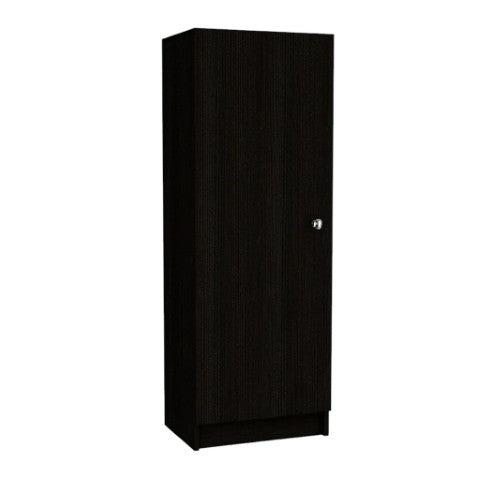 Homeroots 47" Sleek Black Wood Pantry Cabinet – Stylish Storage Solution For Kitchen Organization & Decor  Particle Board 477654