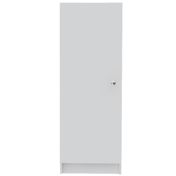 HomeRoots 47" White Storage Pantry Cabinet - Sleek, Space-Saving Design for Kitchen or Bathroom Organization 477655