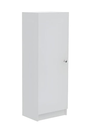 Homeroots 47" White Wood Pantry Cabinet - Modern Storage Solution For Elegant Home Organization & Style  Particle Board 477655