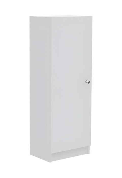 Homeroots 47" White Wood Pantry Cabinet - Modern Storage Solution For Elegant Home Organization & Style  Particle Board 477655