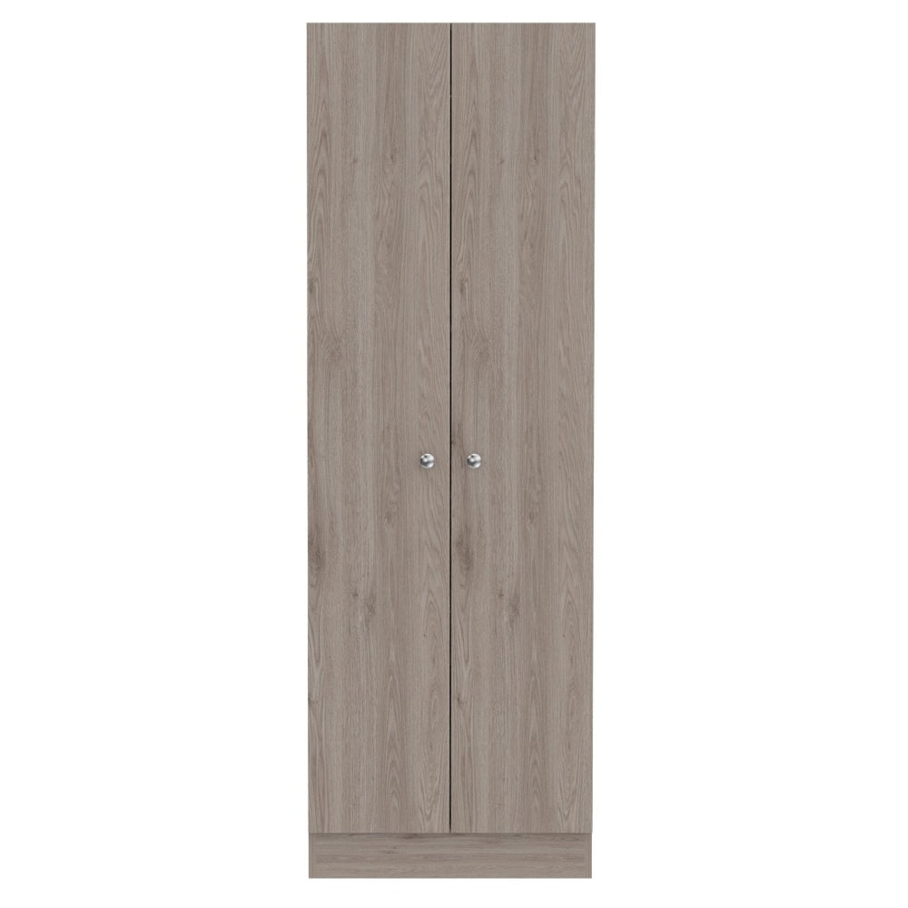 HomeRoots 71" Tall Light Gray Wood Pantry Cabinet - Stylish Space-Saving Storage for Kitchen, Laundry & More 477672