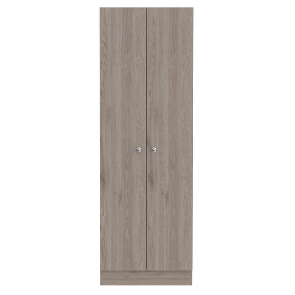 HomeRoots 71" Tall Light Gray Wood Pantry Cabinet - Stylish Space-Saving Storage for Kitchen, Laundry & More 477672