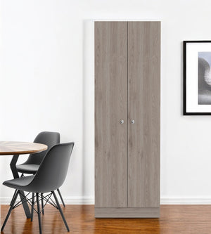 Homeroots 71" Light Gray Wood Pantry Cabinet - Stylish Storage Solution For Kitchen Organization & Decor  Particle Board 477672