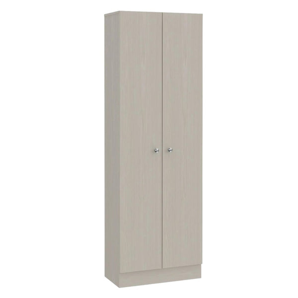 HomeRoots 71" Light Gray Wood Pantry Cabinet - Modern Storage Solution for Kitchens, Laundry, and More! 477674