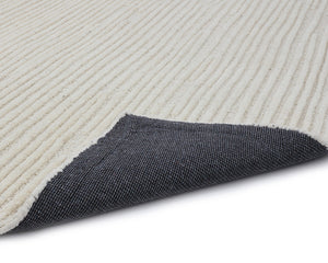 Sunpan Deva Hand-Woven Wool Rug - Artisan Crafted in Elegant Ivory and Beige, Unique Texture & Softness Ivory