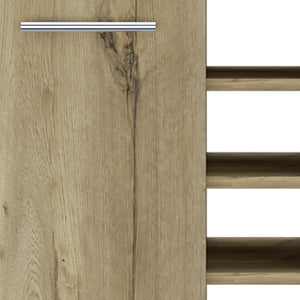 Homeroots Brown Rolling Bar Cart With Wine Storage  Particle Board 477707