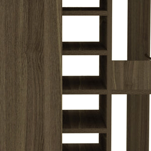 Homeroots Brown Rolling Bar Cart With Wine Storage  Particle Board 477741