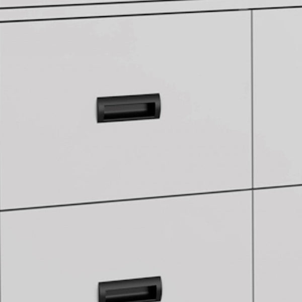 HomeRoots 33" Compact Five-Drawer Dresser in High-Quality Manufactured Wood for Stylish Bedroom Storage Solutions White 477764