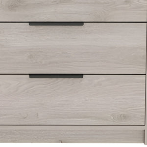 HomeRoots 28" Light Gray Wood Three Drawer Dresser - Modern Compact Storage Solution for Stylish Bedrooms 477785