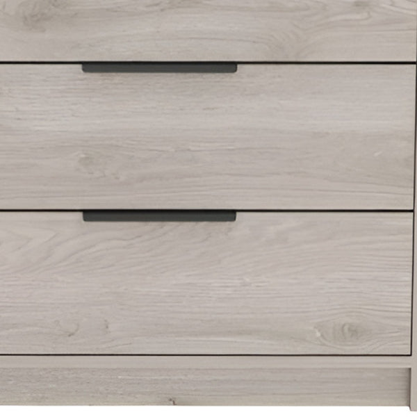 HomeRoots 28" Light Gray Wood Three Drawer Dresser - Modern Compact Storage Solution for Stylish Bedrooms 477785