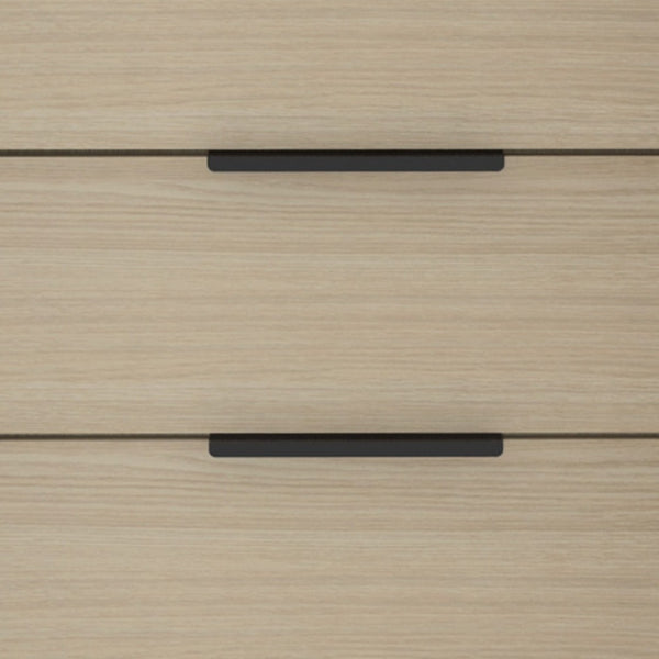 HomeRoots 28" Modern Two-Tone Brown and Black Three-Drawer Dresser for Stylish Bedroom Storage Solutions 477803