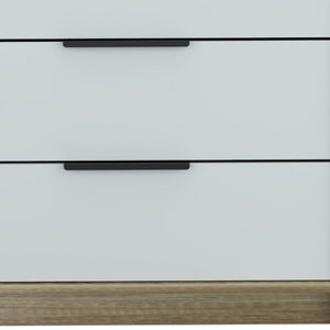 HomeRoots 28" Brown and White Contemporary Dresser - Stylish Storage Solution for Bedroom or Small Spaces 3 477804