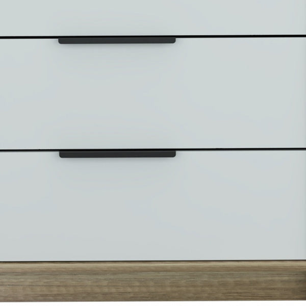 HomeRoots 28" Brown and White Contemporary Dresser - Stylish Storage Solution for Bedroom or Small Spaces 3 477804
