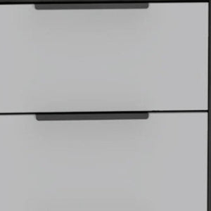 HomeRoots 28" Contemporary White and Smokey Oak Three-Drawer Dresser for Stylish and Organized Spaces 5 477807
