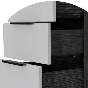 Homeroots 18" White Manufactured Wood Five Drawer Chest  Manufactured Wood 477807