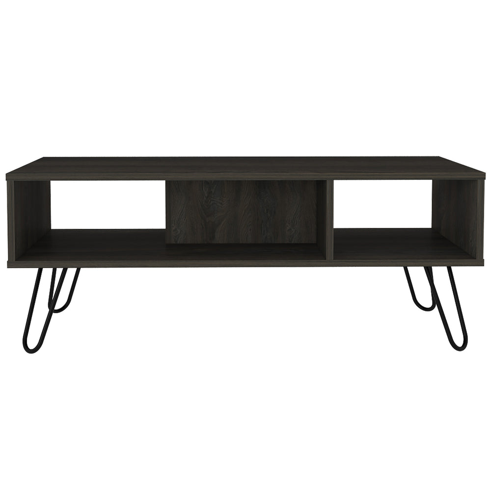 Homeroots 40" Carbon Espresso Manufactured Wood Rectangular Coffee Table   477837