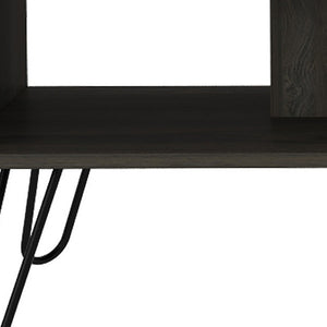HomeRoots 40" Carbon Espresso Rectangular Coffee Table - Modern Design with Open Shelf Storage for Living Rooms 477837