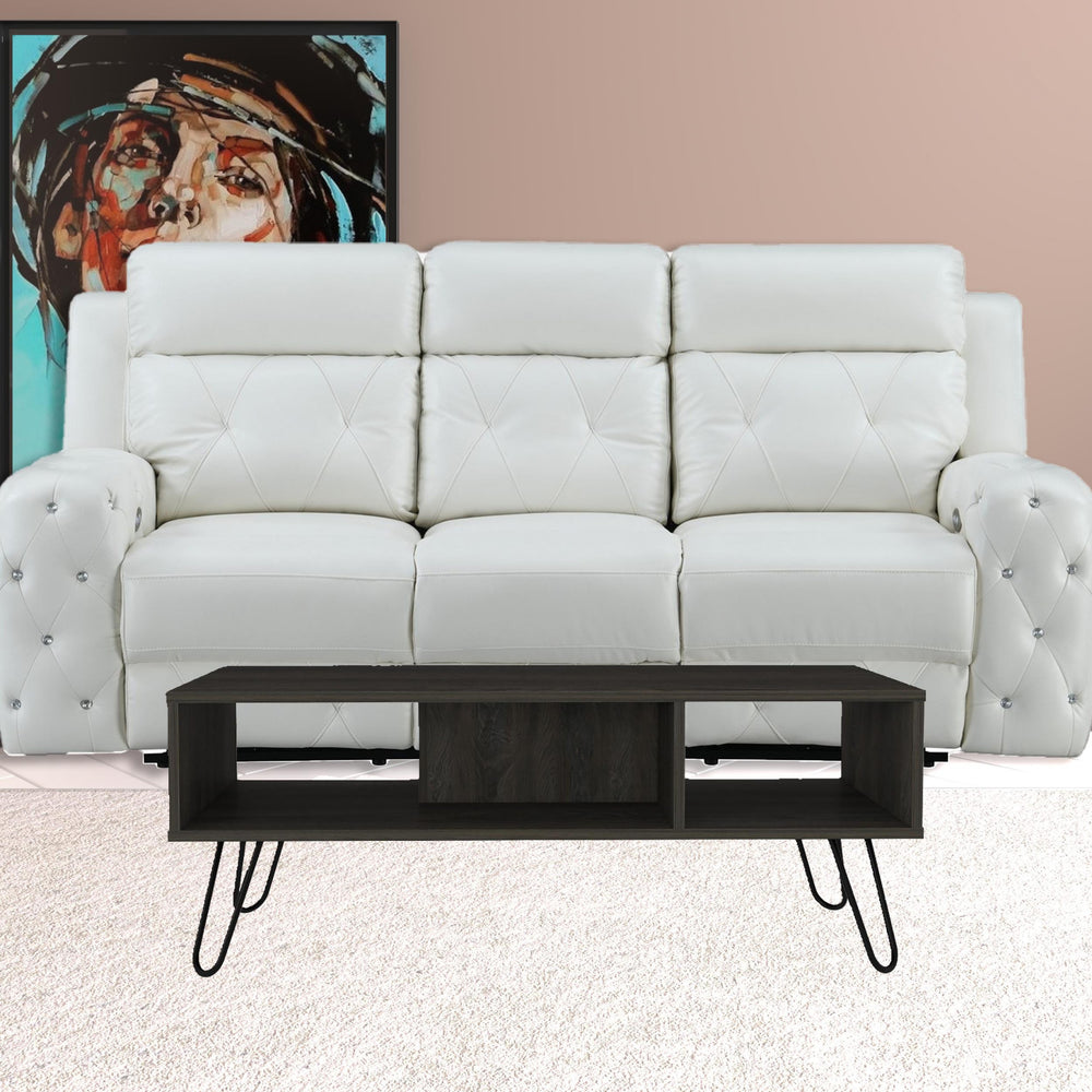 Homeroots 40" Carbon Espresso Manufactured Wood Rectangular Coffee Table   477837