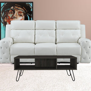 Homeroots 40" Carbon Espresso Manufactured Wood Rectangular Coffee Table   477837