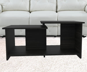 Homeroots 35" Black Manufactured Wood Rectangular Coffee Table   477838
