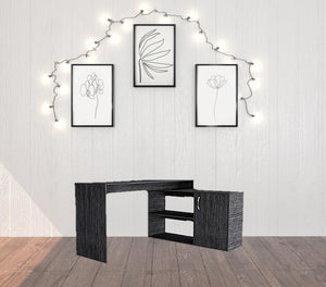 Homeroots 60" Gray L Shape Computer Desk   477841