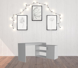 Homeroots 60" White L Shape Computer Desk   477842