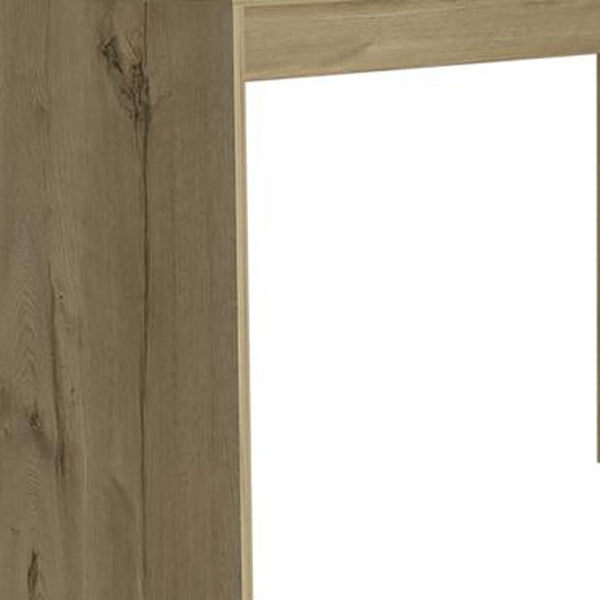 Homeroots 60" Natural L Shape Computer Desk With Three Drawers   477844