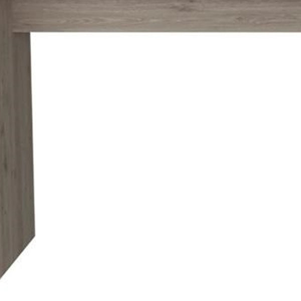 Homeroots 60" Light Gray L Shape Computer Desk   477847