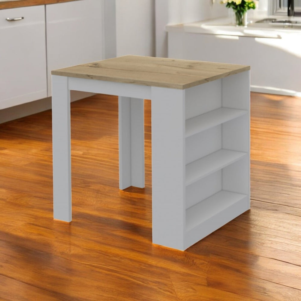 HomeRoots White 36" Kitchen Island with Storage - Versatile Farmhouse Charm, Durable Construction & Style 477891
