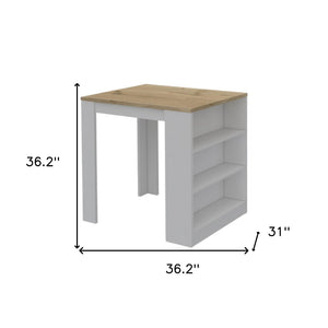 HomeRoots White 36" Kitchen Island with Storage - Versatile Farmhouse Charm, Durable Construction & Style 477891