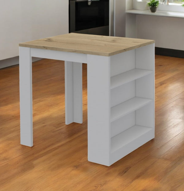 HomeRoots White 36" Kitchen Island with Storage - Versatile Farmhouse Charm, Durable Construction & Style 477891