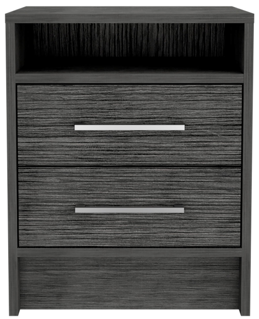 Homeroots Sophisticated And Stylish Smokey Oak Nightstand   477897