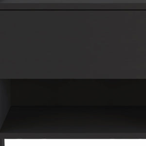 HomeRoots 22" Black Wood Nightstand with Drawer & Display Shelf - Modern, Versatile Accent for Any Room! 477907