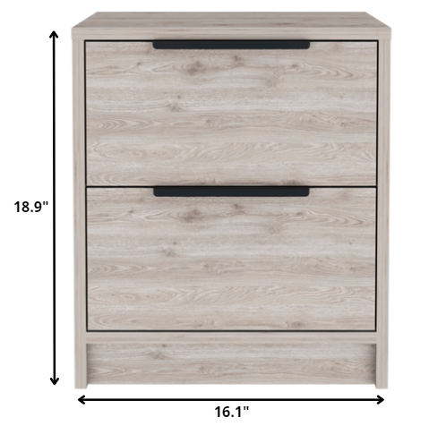 Homeroots 16" Rectangular One Drawer Two Doors With Manufactured Wood Top   477915
